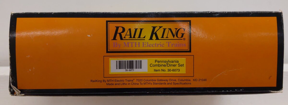 MTH 30-6073 O Pennsylvania Streamlined Passenger Combine/Diner Set (Set of 2) LN/Box