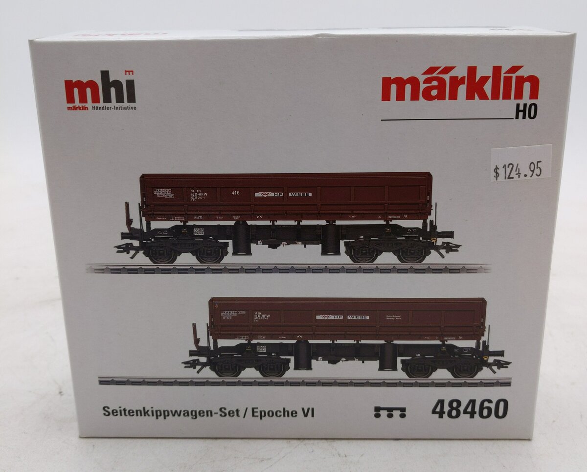 Marklin 48460 HO Wiebe Type Fas 4-Axle Dump Car (Set of 2)