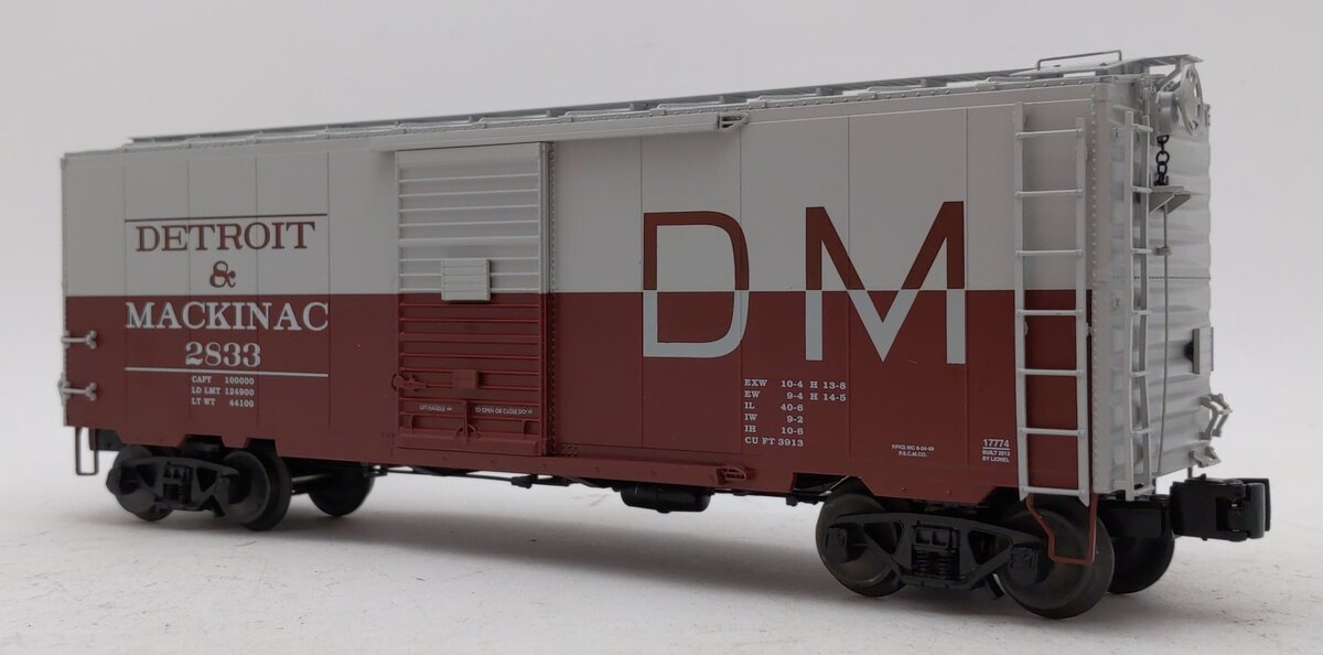 Lionel 6-17774 O Gauge Detroit & Mackinac PS-1 Boxcar #2833