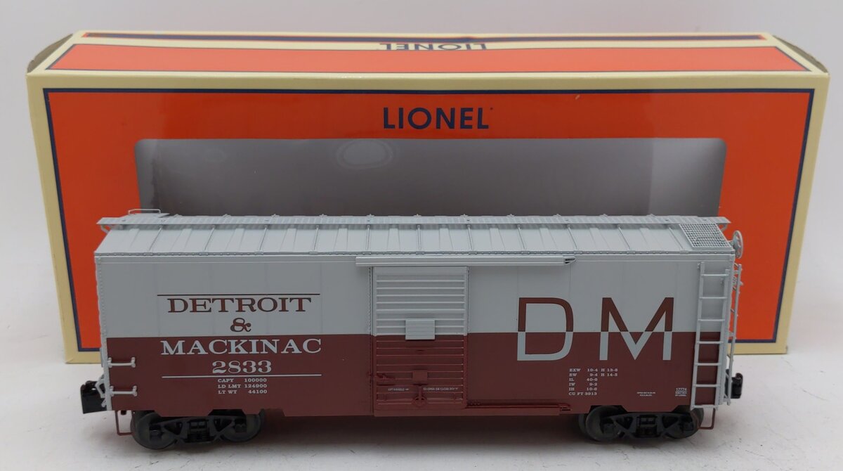 Lionel 6-17774 O Gauge Detroit & Mackinac PS-1 Boxcar #2833