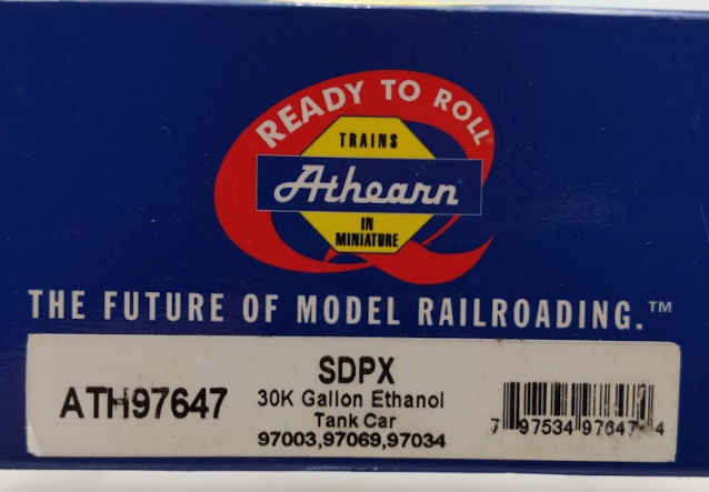 Athearn 97647 HO Scale RTR SDPX 30,000-Gallon Ethanol Tank Car 3 Pack #2