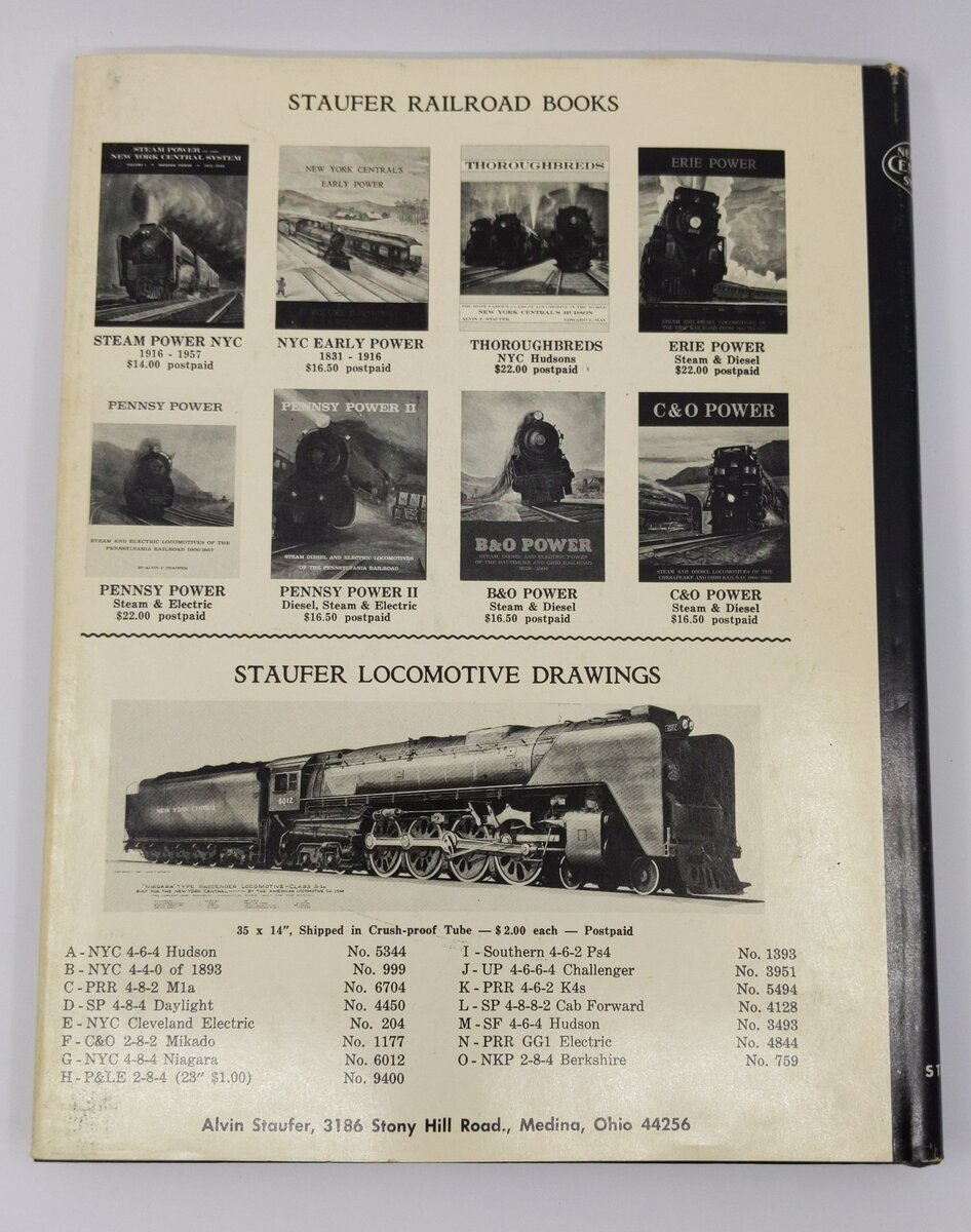 Steam Power Of The New York Central System Vol.1 Hardcover Book Alvin F. Staufer VG