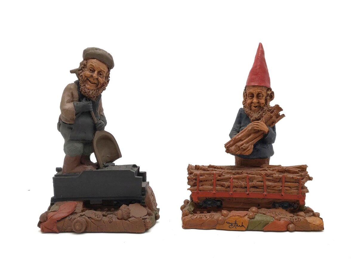 Cairn Studios Vintage Tom Clark Gnome Train Figurines [5] EX