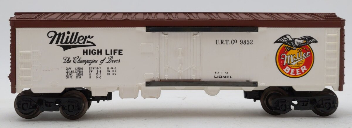 Lionel 6-9852 O Gauge Miller Beer Billboard Reefer Car #9852 LN/Box