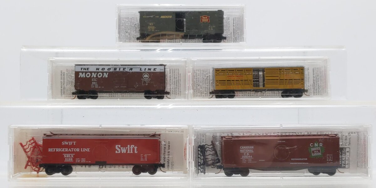 Micro-Trains Assorted N Scale Freight Cars [5] LN/Box