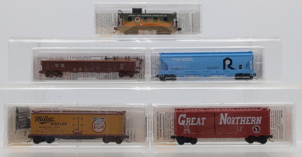 Micro-Trains Assorted N Scale Freight Cars [5] LN/Box