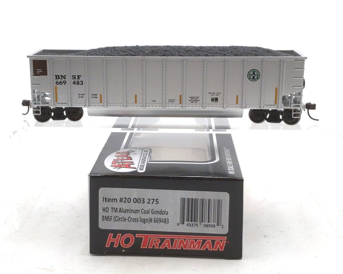 Atlas 20003275 HO Burlington Northern Santa Fe Aluminum Coal Gondola #669483