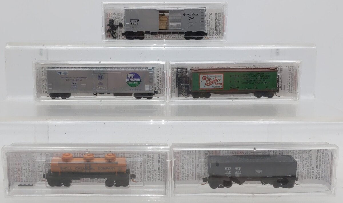 Micro-Trains Assorted N Scale Freight Cars [5] EX/Box