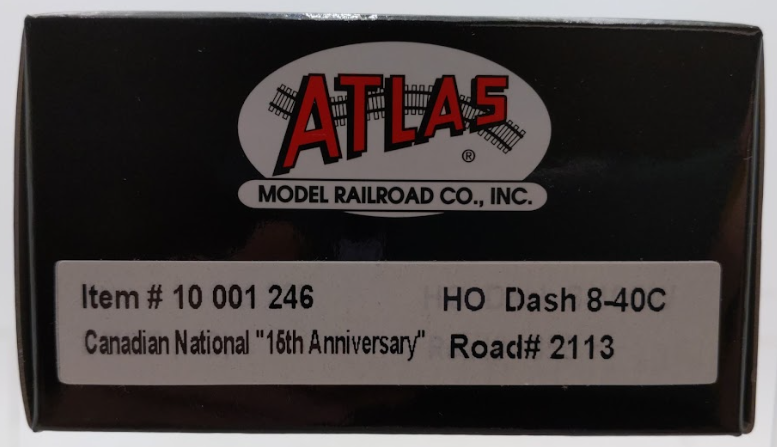 Atlas 10001246 HO Scale Canadian National Dash 8-40C Diesel #2113