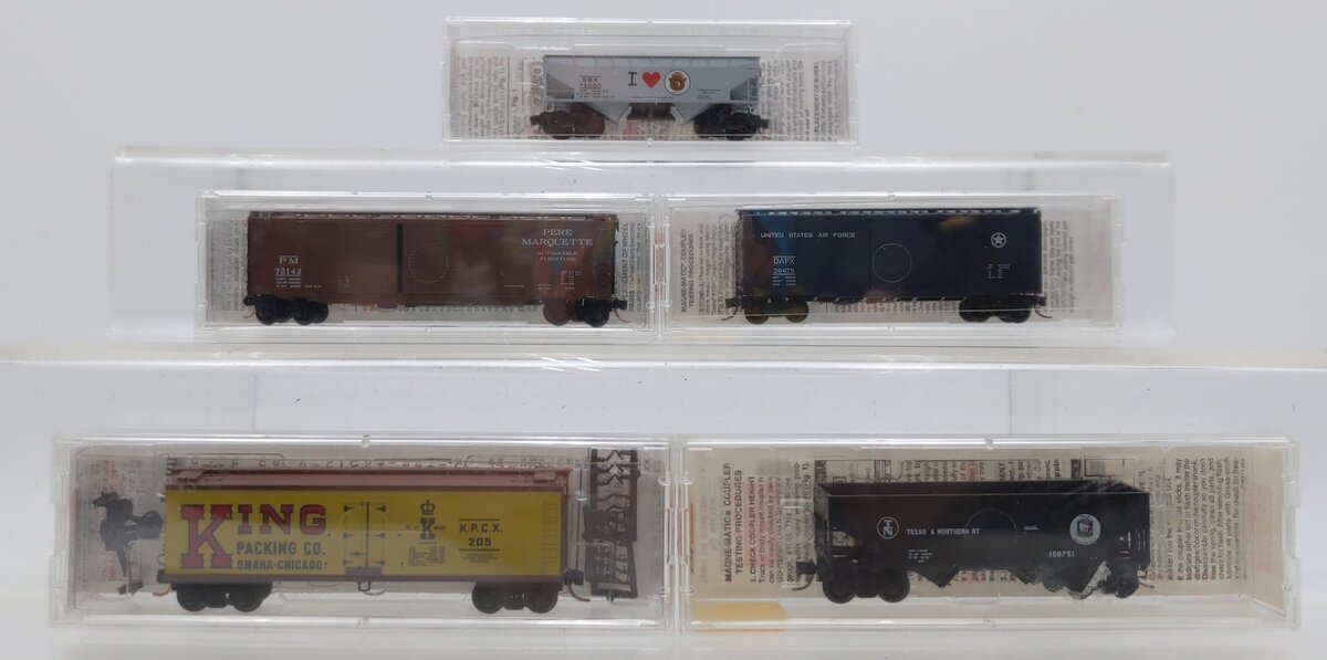 Micro-Trains Assorted N Scale Freight Cars [5] EX/Box