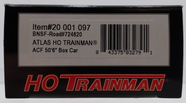 Atlas 20001097 HO Scale BNSF ACF 50' 6" Box Car #724820