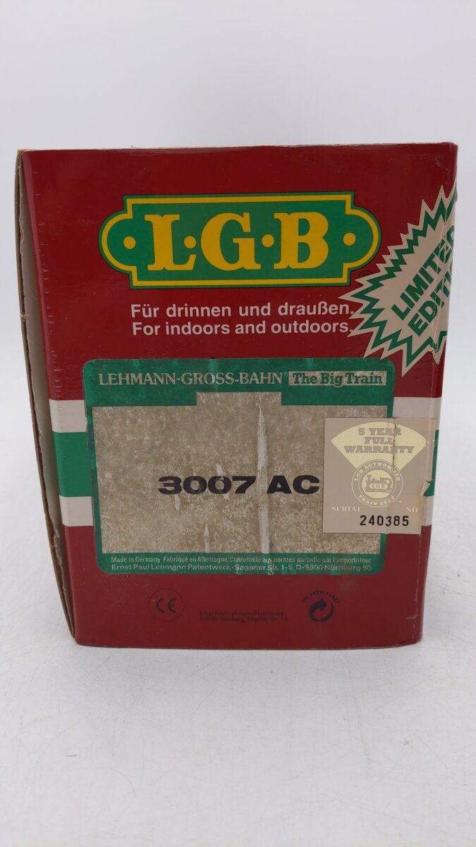 LGB 3007AC G Scale 25th Anniversary Passenger Car LN/Box