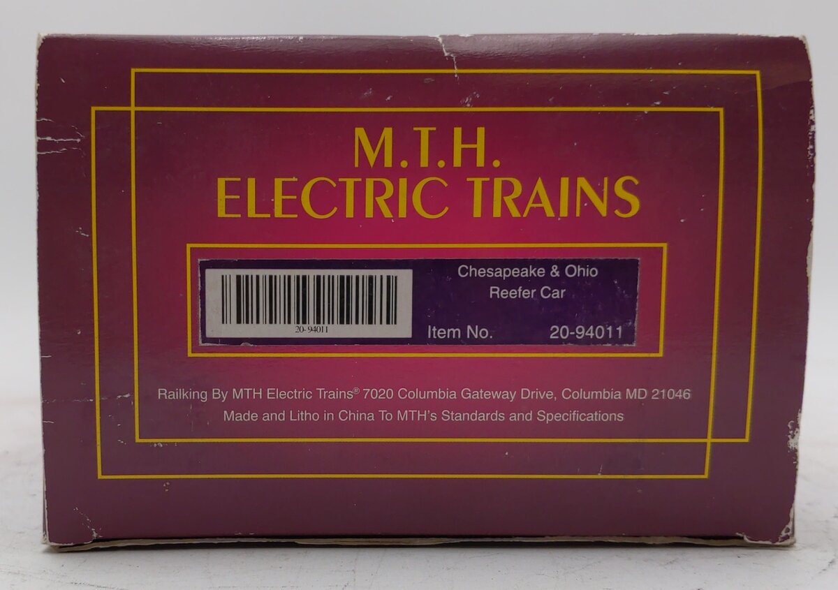MTH 20-94011 O Gauge Chesapeake & Ohio Reefer Car #23679 LN/Box