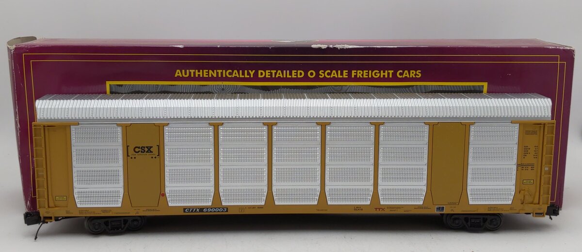 MTH 20-95151 O CSX Enclosed Corrugated Auto Carrier - 3-Rail - Premier®