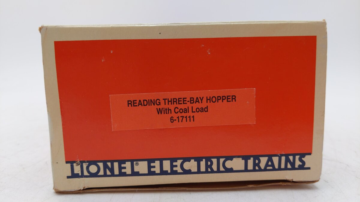 Lionel 6-17111 O Gauge Reading 3-Bay Hopper with Coal Load LN/Box