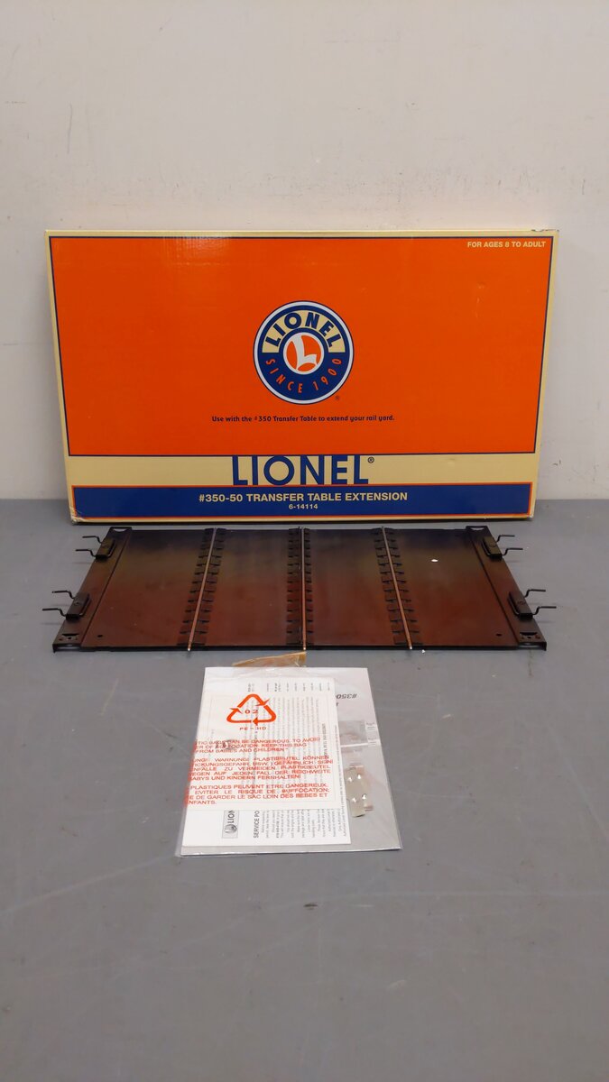 Lionel 6-14114 O Engine Transfer Table Extension MT/Box