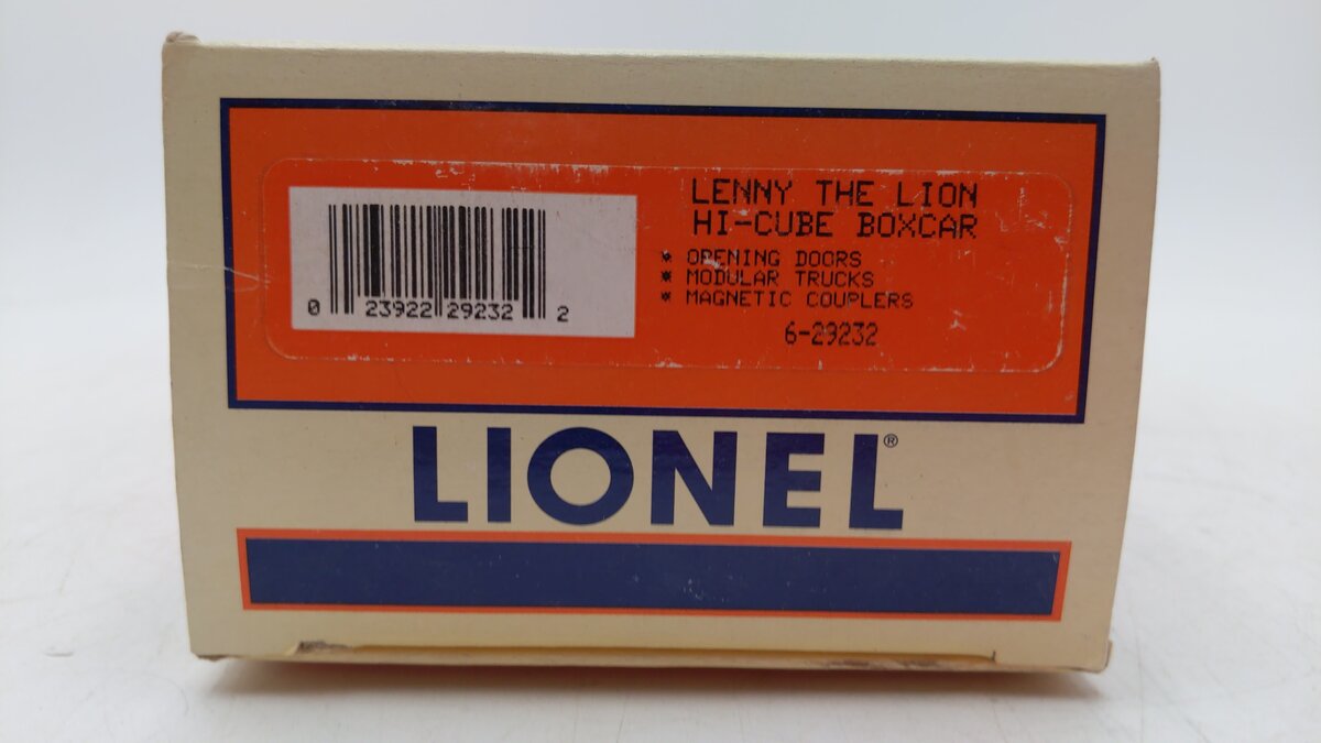 Lionel 6-29232 Lenny The Lion Hi-Cube Box Car #9697 LN/Box