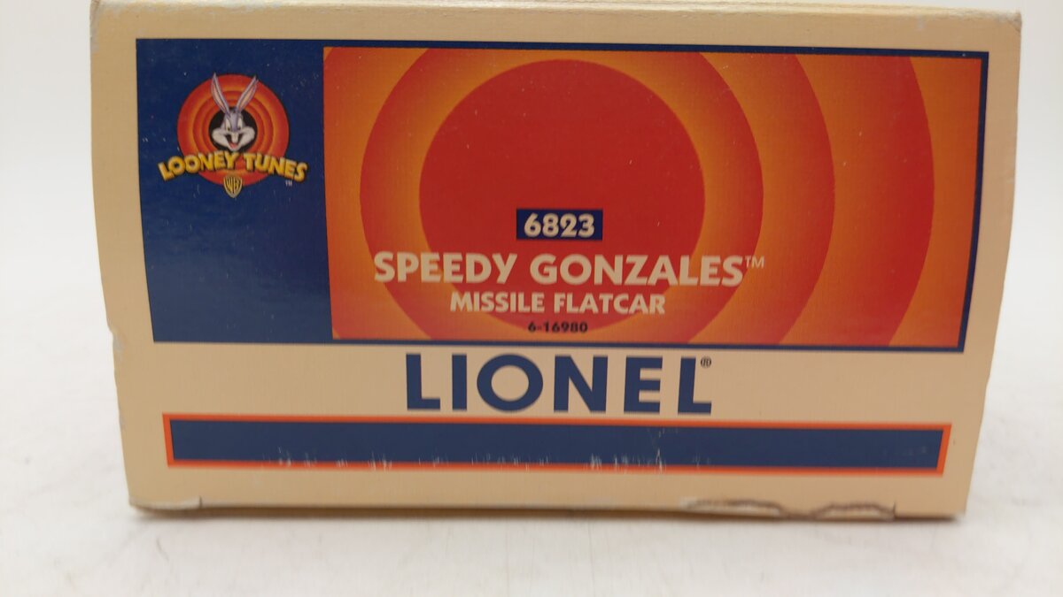 Lionel 6-16980 O Gauge WB Speedy Gonzales Missile Flatcar #6823 LN/Box