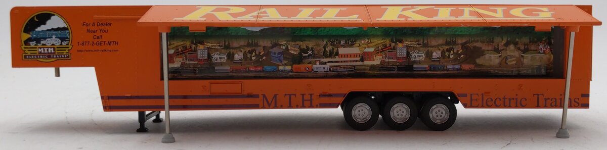 MTH 30-50004 O Gauge Big Mo Vendor Trailer Interior Illumination Opening Doors LN/Box