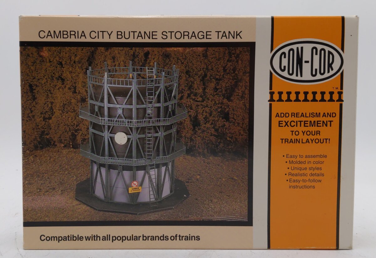 Con-Cor 688 N Scale Cambria City Butane Storage Tank Kit