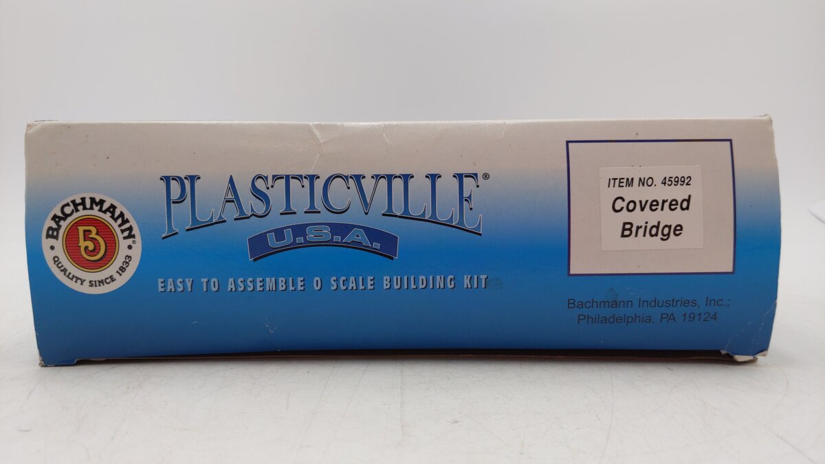 Bachmann 45992 O Scale Plasticville Covered Bridge Model Building Kit