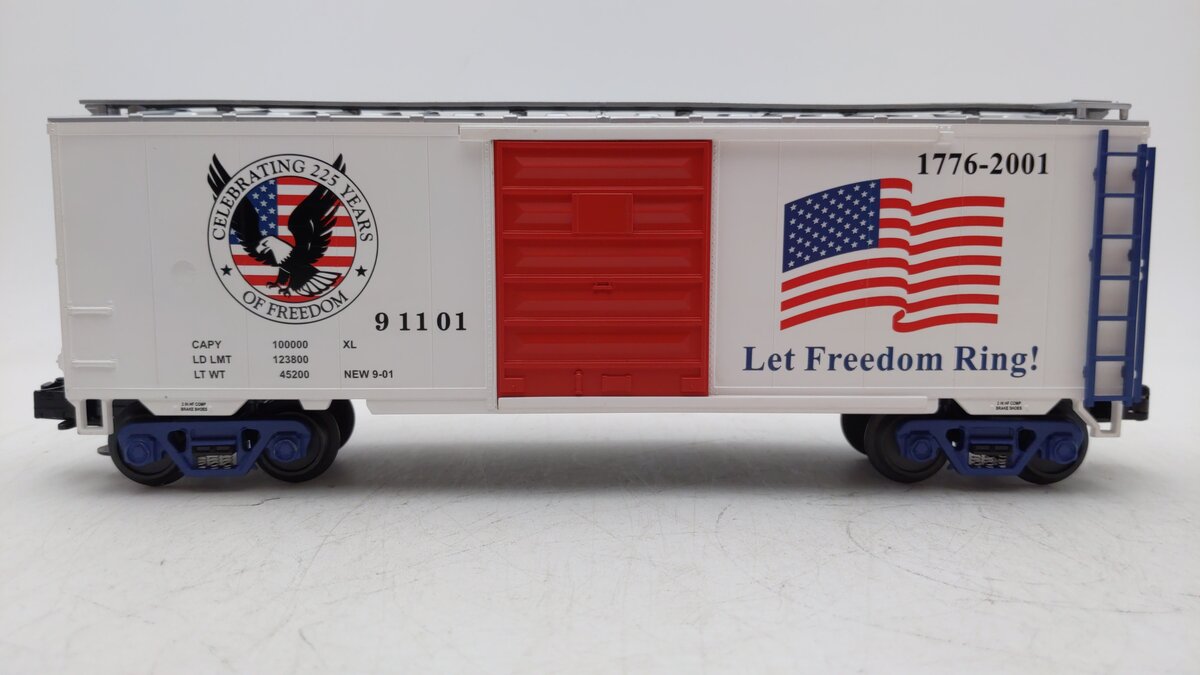 MTH 20-93092 O Gauge American Freedom Boxcar #91101 LN/Box