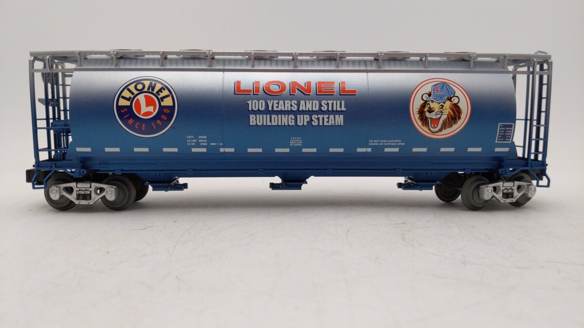Lionel 6-17171 O Gauge Lenny The Lion 3-Bay Cylindrical Hopper LN/Box
