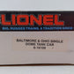 Lionel 6-16109 O Gauge Baltimore & Ohio Black Single Dome Tank Car #16109 LN/Box