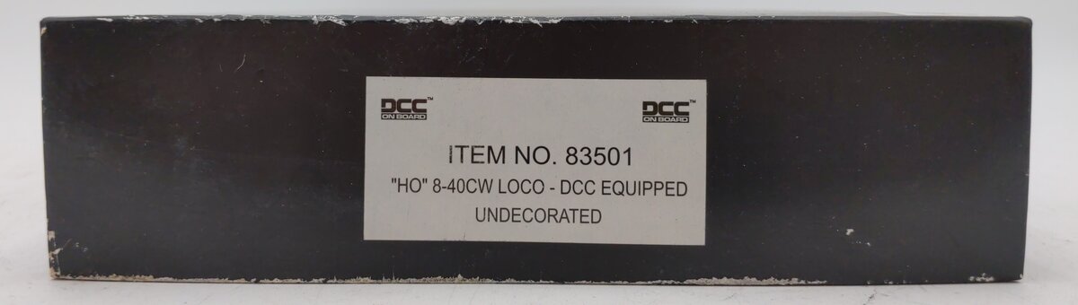 Bachmann 83501 HO Undecorated GE Dash 8-40CW Diesel Locomotive w/DCC