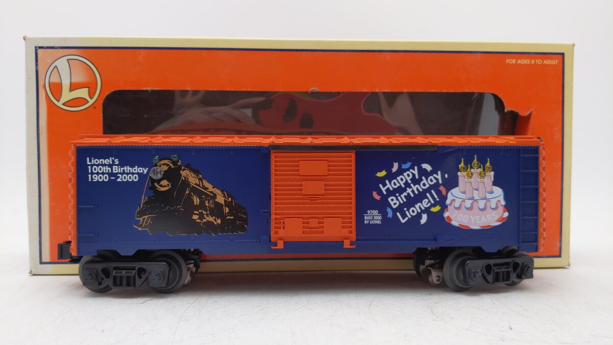 Lionel 6-26736 O Lighted Lionel 100th Birthday Boxcar LN/Box