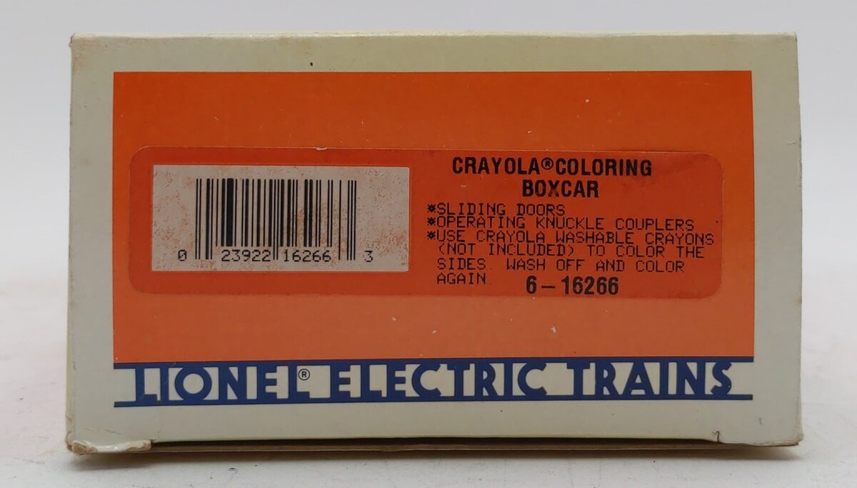 Lionel 6-16266 O-Gauge Crayola Coloring Boxcar #16266 LN/Box