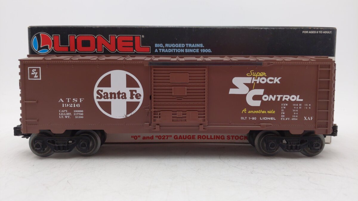 Lionel 6-19216 O Gauge Santa Fe Boxcar EX/Box