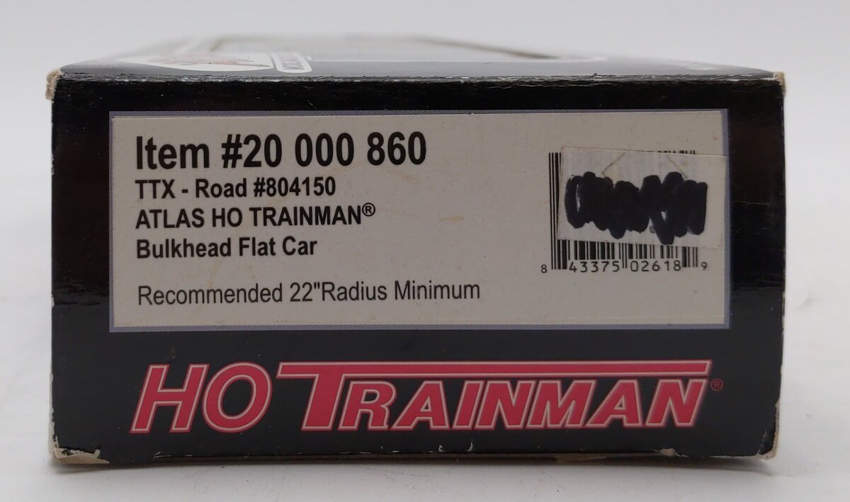 Atlas 20000860 HO TTX Bulkhead Flat Car #804150