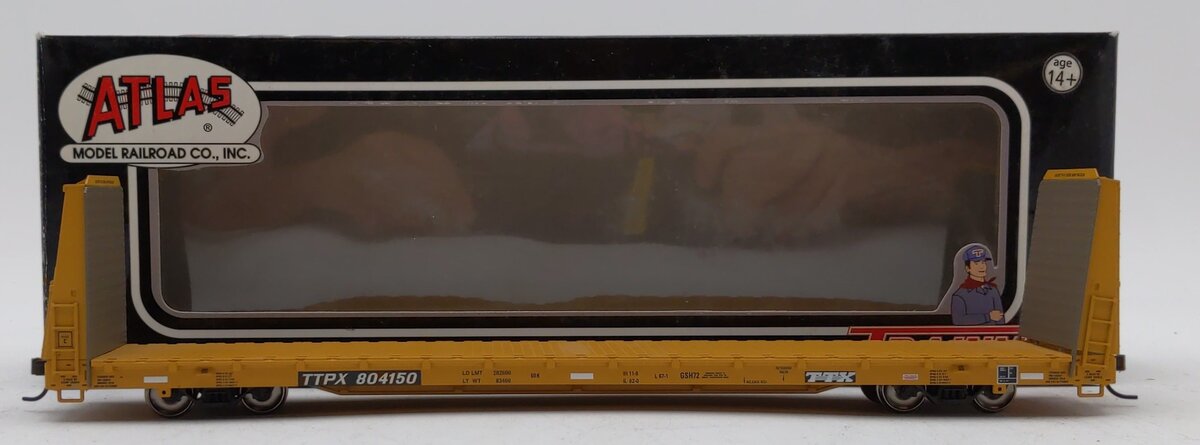 Atlas 20000860 HO TTX Bulkhead Flat Car #804150