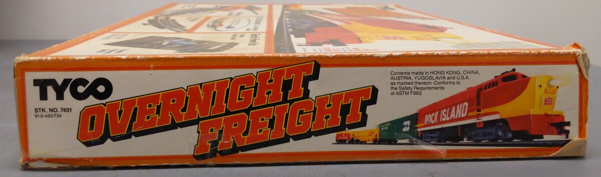 Tyco 7401 Vintage HO Scale Rock Island Overnight Freight VG/Box