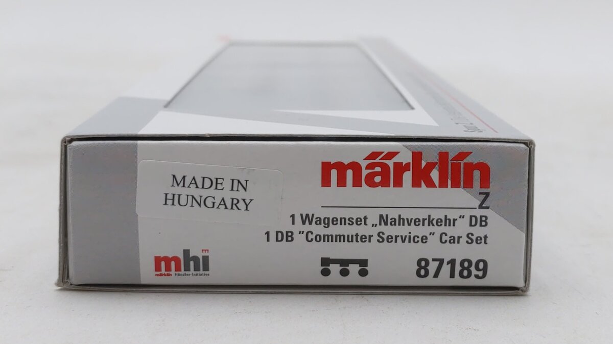 Marklin 87189 Z German Federal RR Rabbit Hutch Commuter Service Car (Set of 3)