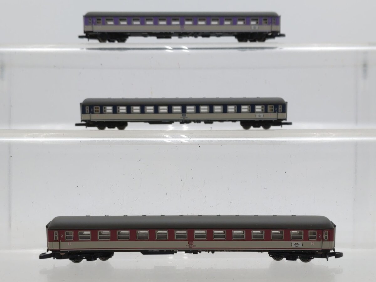 Marklin 87402 Z DB "Pop Cars" Express Train Passenger Cars (Set of 3)