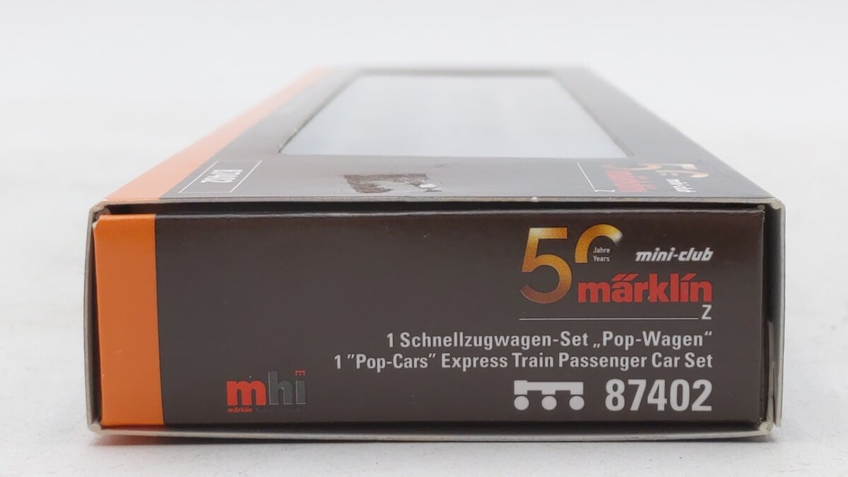 Marklin 87402 Z DB "Pop Cars" Express Train Passenger Cars (Set of 3)