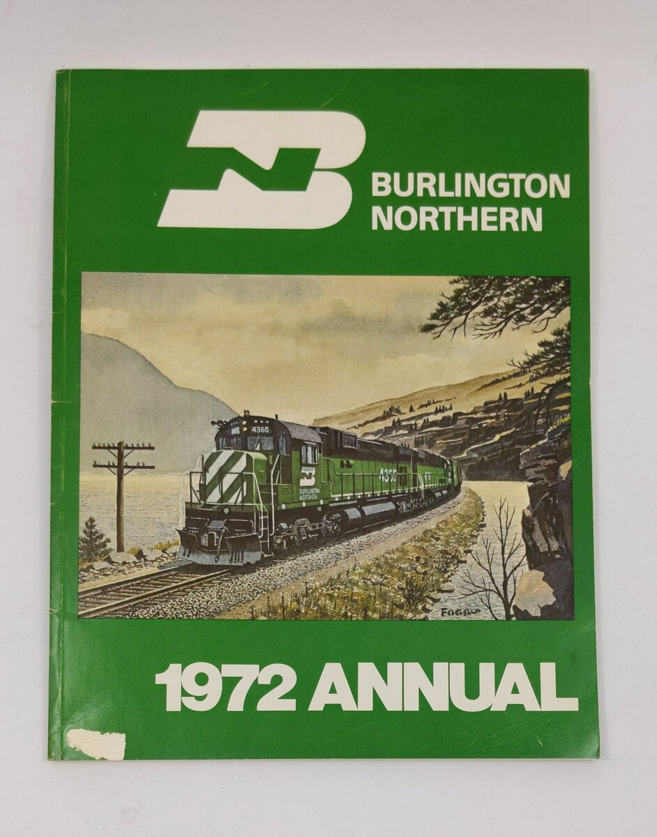 Burlington Northern 1972 Annual Paperback Book By  F. Hol Wagner Jr. VG