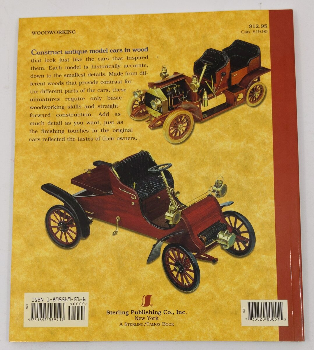 Building Antique Model Cars in Wood Paperback Book By William Reeves LN