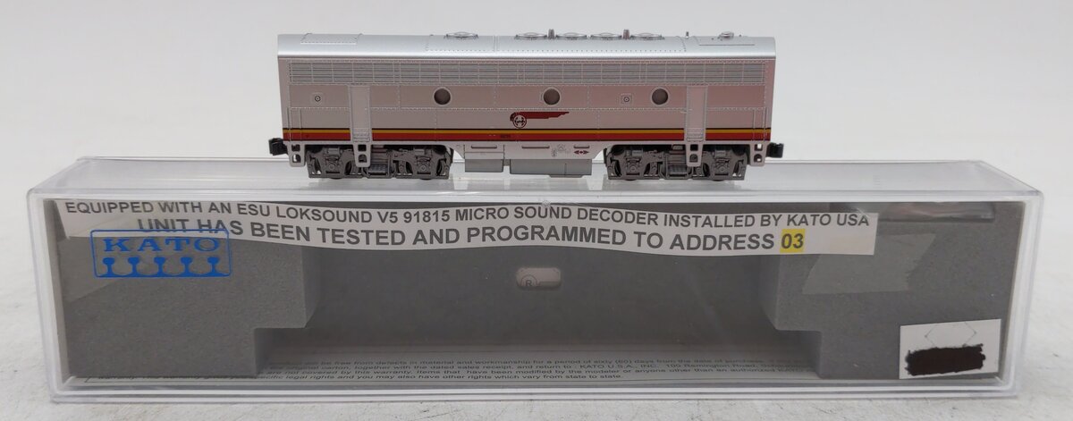 Kato 176-2211-LS N Santa Fe Warbonnet EMD F7B Diesel Locomotive