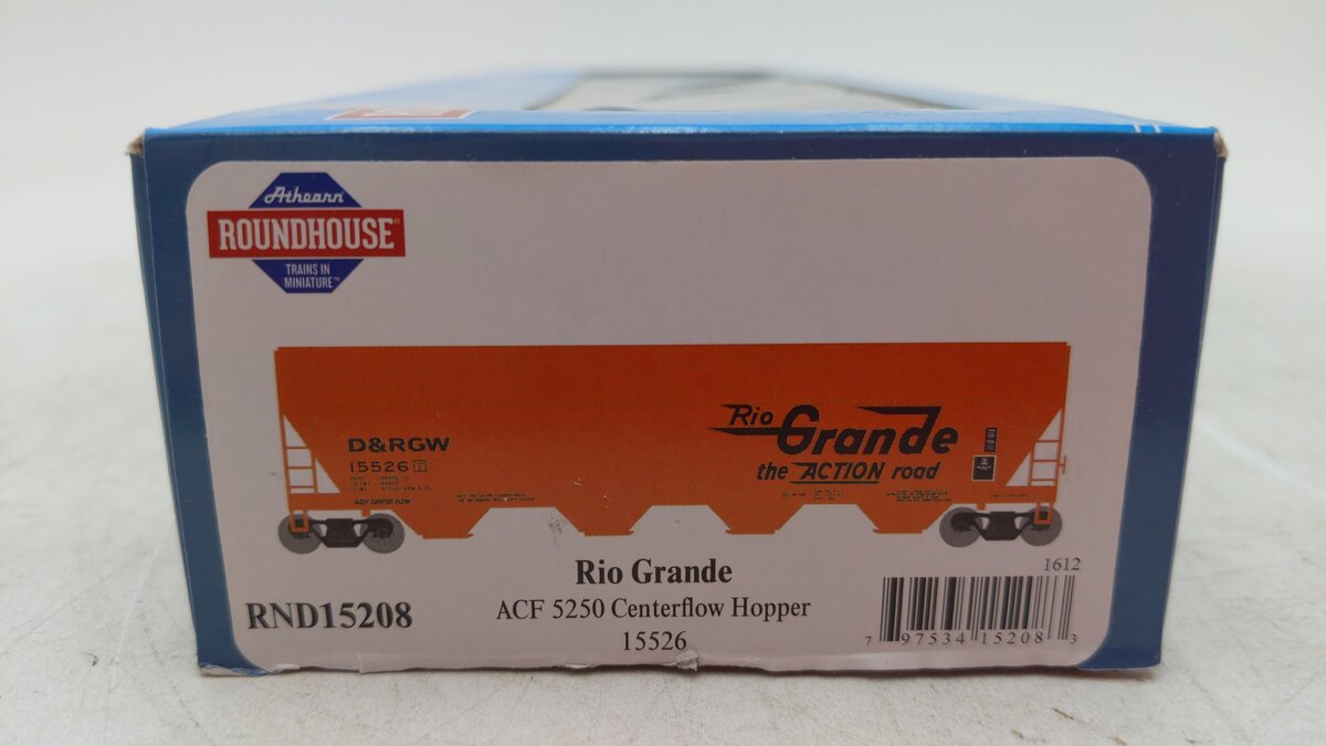 Roundhouse 15208 HO Denver & Rio Grande Western ACF Centerflow Hopper #15526