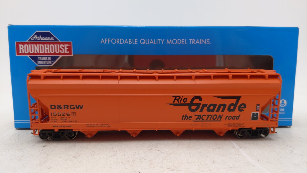 Roundhouse 15208 HO Denver & Rio Grande Western ACF Centerflow Hopper #15526