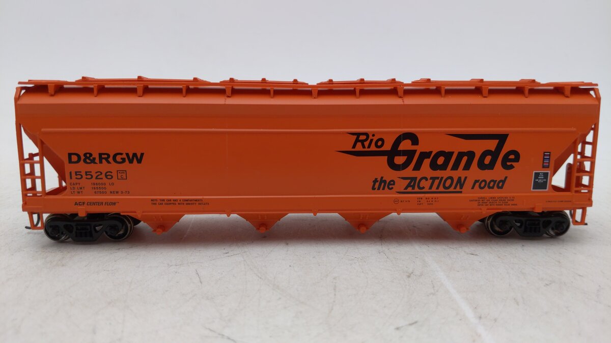 Roundhouse 15208 HO Denver & Rio Grande Western ACF Centerflow Hopper #15526