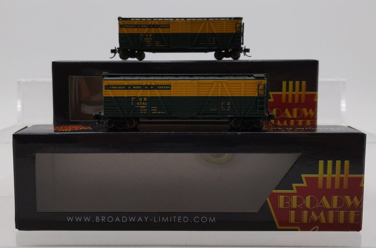 Broadway Limited 8482 N CNW 40' Wood Stock Car, No Sound (Set of 2)