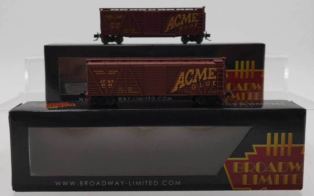 Broadway Limited 8487 N Acme Glue Factory 40' Wood Stock Car (Set of 2)