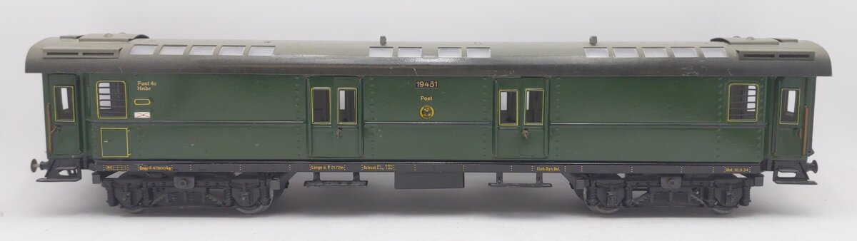 Wilag 19451 1 Gauge Postal Car VG