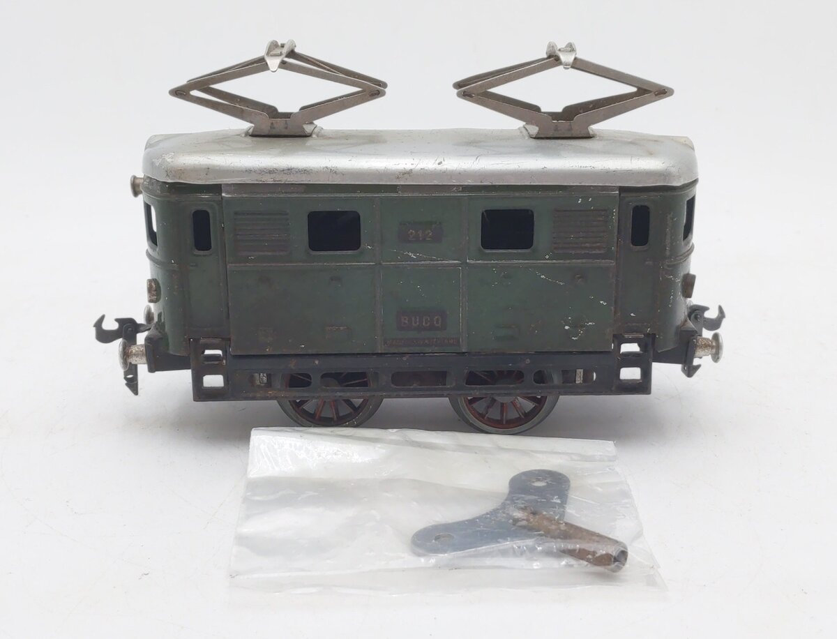 Buco 212 Vintage O Bucherer 0-4-0 Wind-Up Electric Locomotive #212 VG