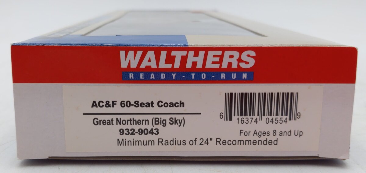 Walthers 932-9043 HO Scale GN Blue Sky ACF 60-Seat Coach