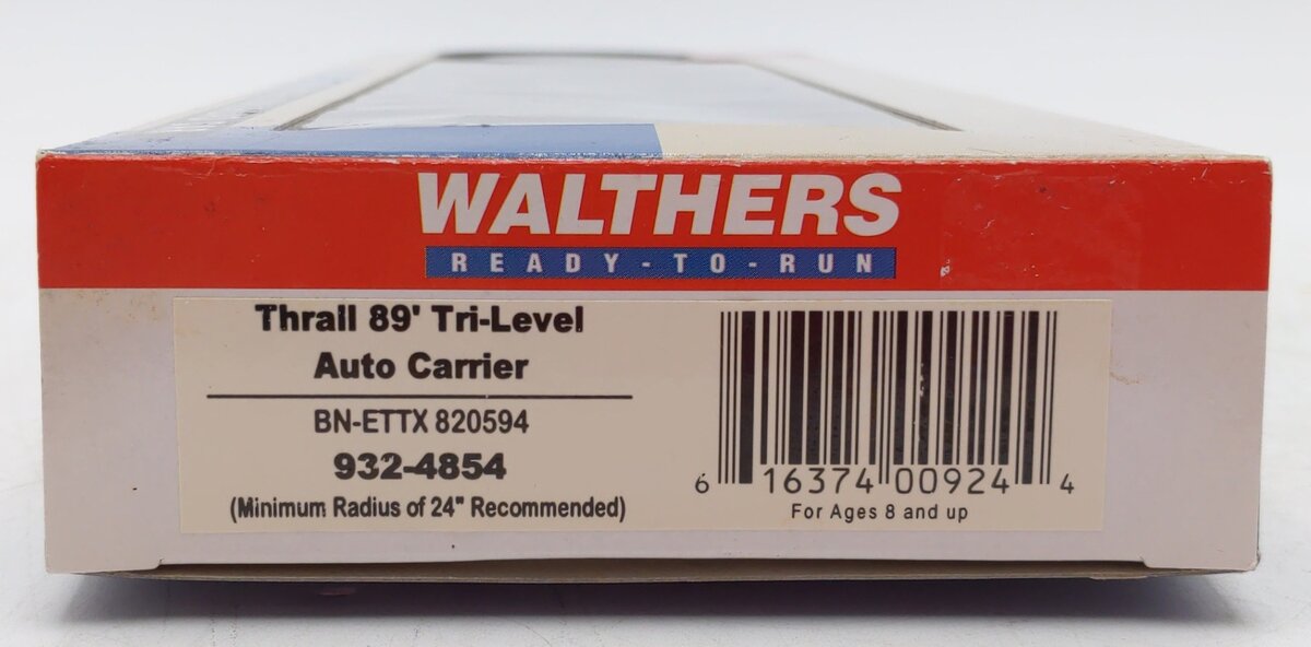 Walthers 932-4854 HO Burlington Northern Thrall Tri-Level Auto Carrier #820594